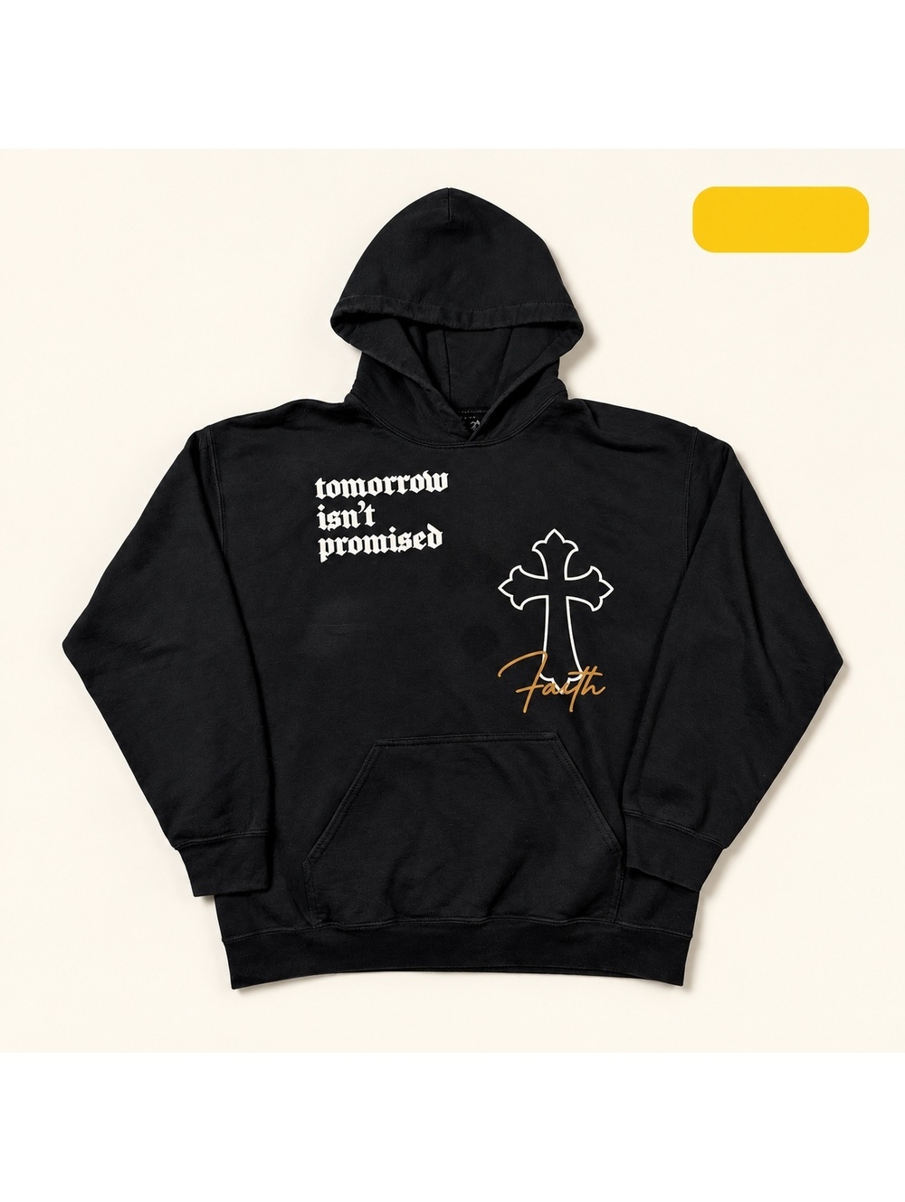 Popular Poison Black Faith Graphic Hoodie Size L